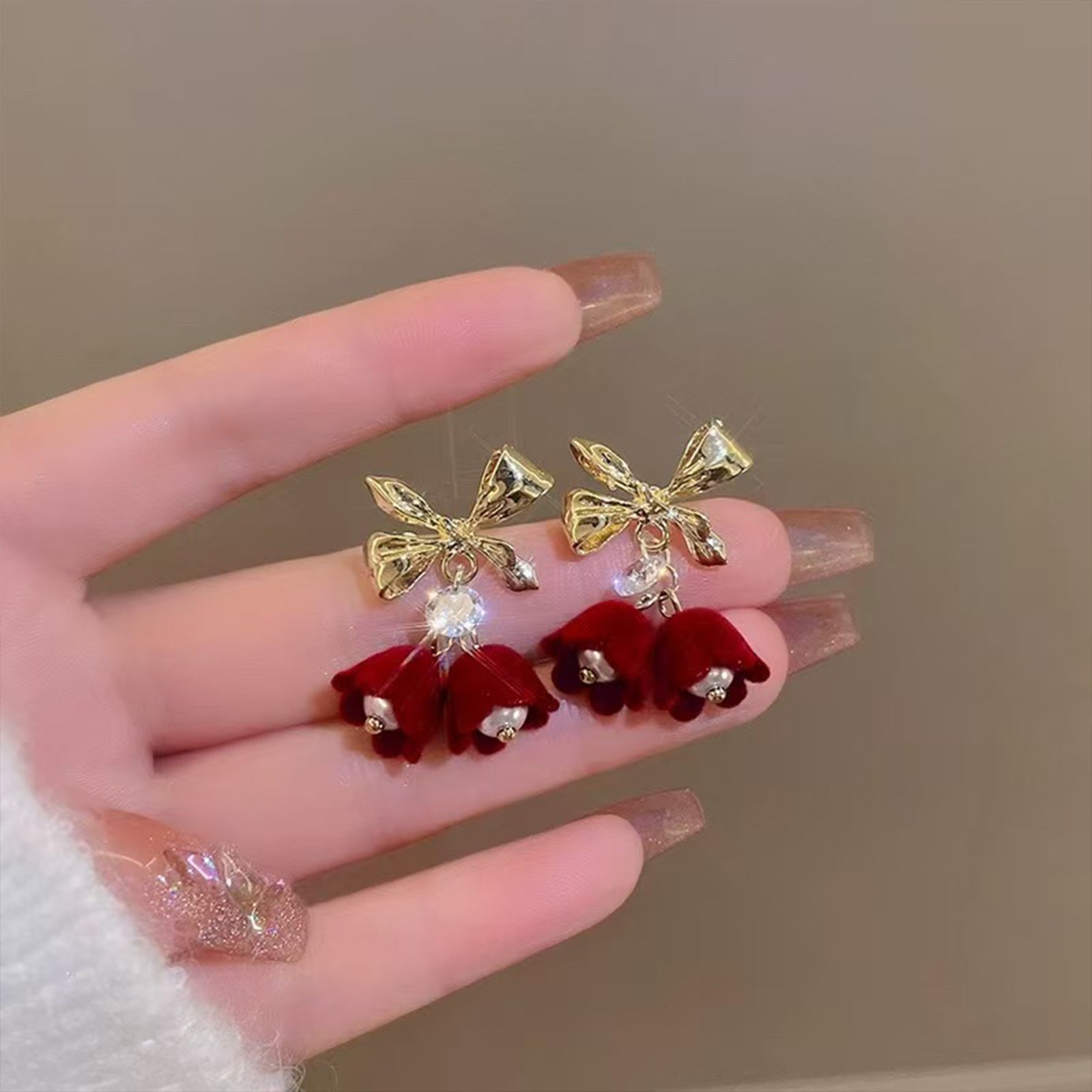 Wholesale Christmas Series Asymmetrical Earrings